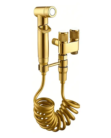 Ducha higiênica na cor dourado